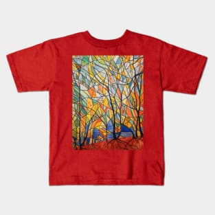 Abstract Autumn watercolour Kids T-Shirt